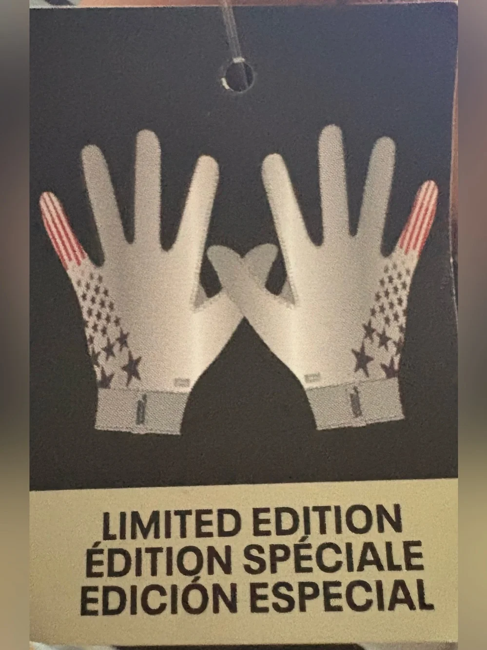 Under Armour F9 Nitro Football Gloves Youth Large Usa Silver Red Blue